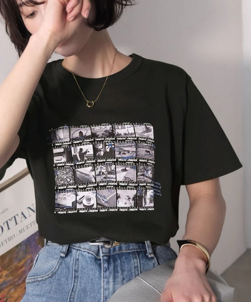 Classical Elf　【接触冷感機能付き】ただのTシャツじゃ、終わらない。フィルムネガフォトプリント×ラクガキ刺繍Tシャツ（半袖）商品画像-14
