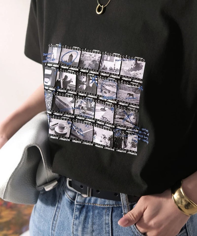 Classical Elf　【接触冷感機能付き】ただのTシャツじゃ、終わらない。フィルムネガフォトプリント×ラクガキ刺繍Tシャツ（半袖）商品画像-17