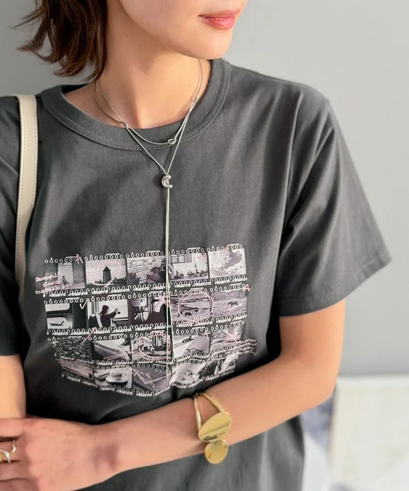 Classical Elf　【接触冷感機能付き】ただのTシャツじゃ、終わらない。フィルムネガフォトプリント×ラクガキ刺繍Tシャツ（半袖）商品画像-24