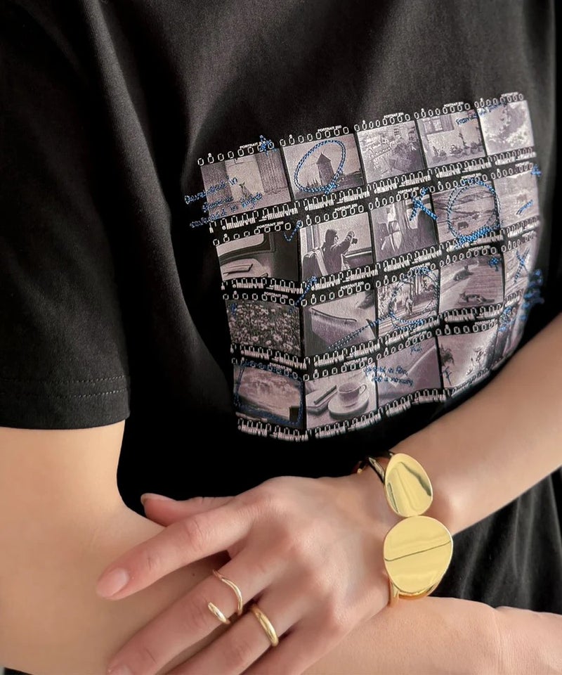 Classical Elf 【接触冷感機能付き】ただのTシャツじゃ、終わらない。フィルムネガフォトプリント×ラクガキ刺繍Tシャツ(半袖)商品画像-29