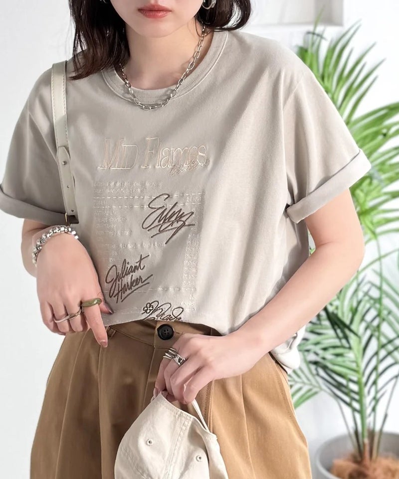 Classical Elf　【接触冷感機能付き】遊びゴコロをくすぐる。筆記体サイン調ロゴ刺繍Tシャツ（半袖）商品画像-32