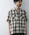 Real Standard  オンブレチェック 半袖オープンカラーシャツ メンズ商品サムネイル-2