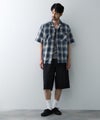 Real Standard  オンブレチェック 半袖オープンカラーシャツ メンズ商品サムネイル-9
