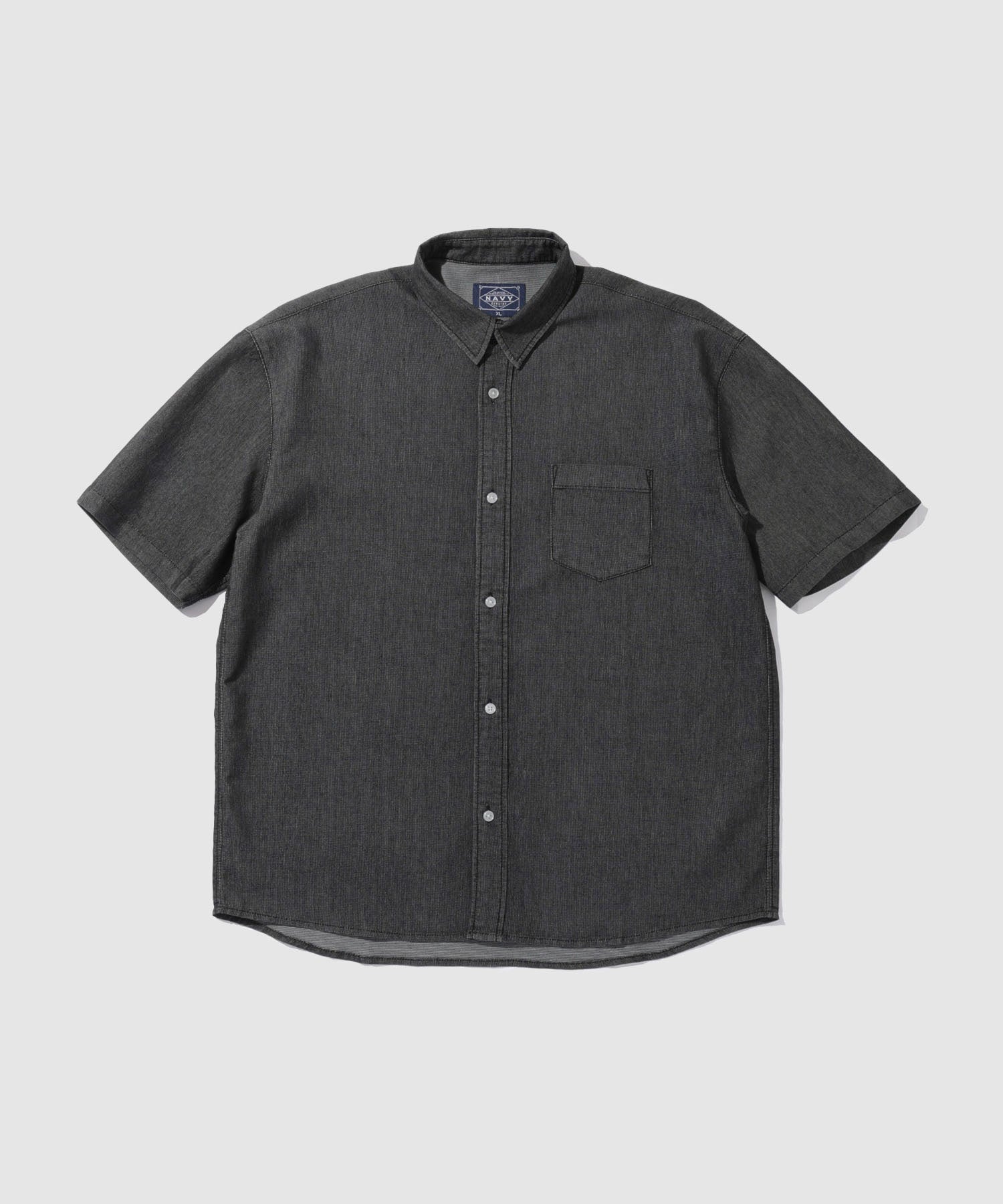 NAVY ブリーズデニム 半袖レギュラーカラーシャツ メンズ