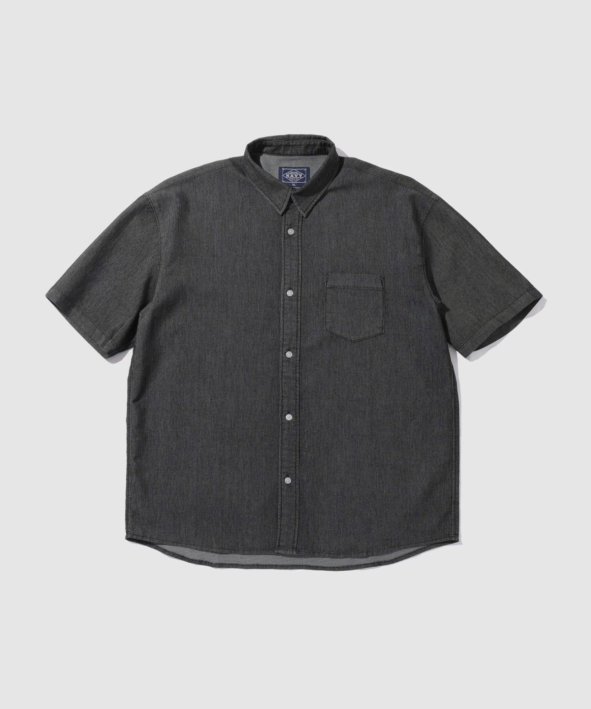 NAVY ブリーズデニム 半袖レギュラーカラーシャツ メンズ
