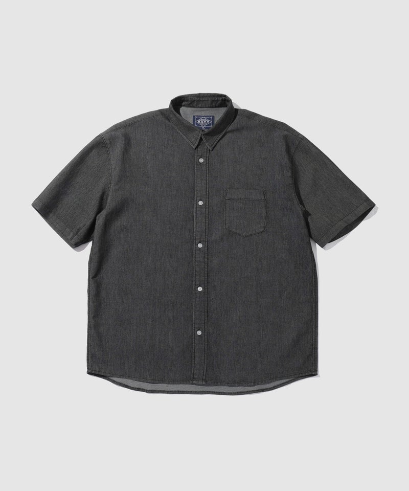 NAVY  ブリーズデニム 半袖レギュラーカラーシャツ メンズ商品画像-3