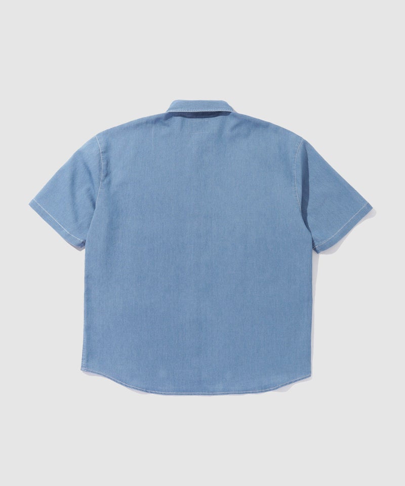 NAVY  ブリーズデニム 半袖レギュラーカラーシャツ メンズ商品画像-5