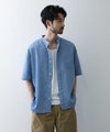 NAVY  ブリーズデニム 半袖バンドカラーシャツ メンズ商品サムネイル-1