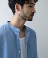 NAVY  ブリーズデニム 半袖バンドカラーシャツ メンズ商品サムネイル-8