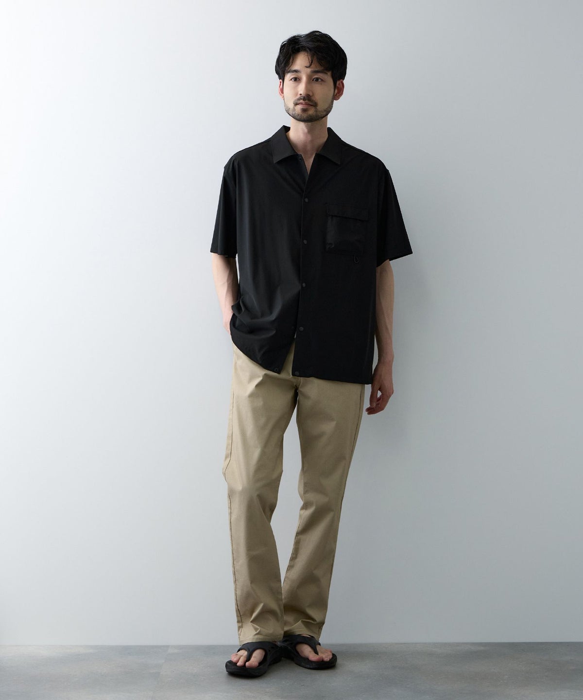 NAVY SARARI 極冷 ドロストシャツ メンズ