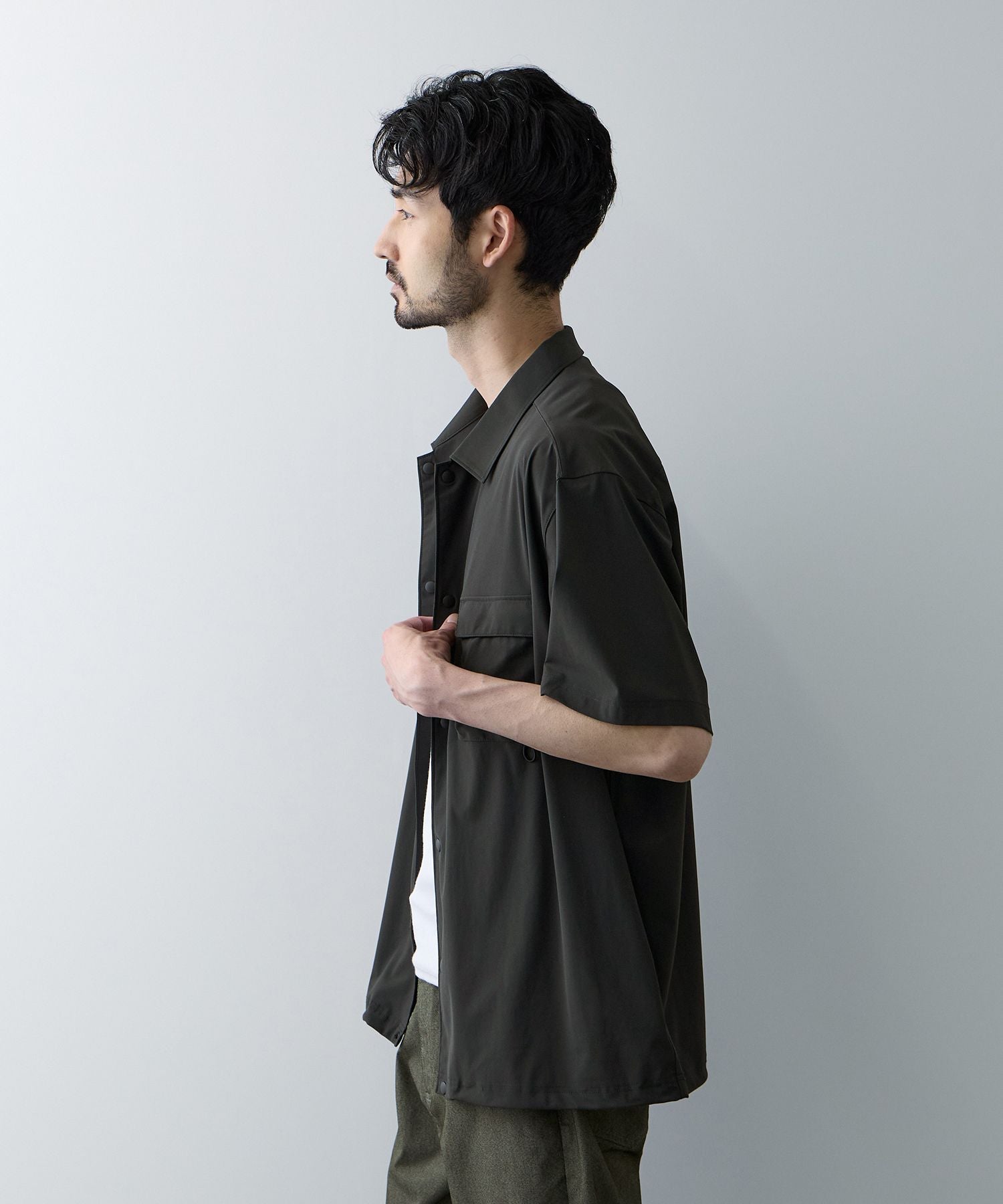 NAVY SARARI 極冷 ドロストシャツ メンズ