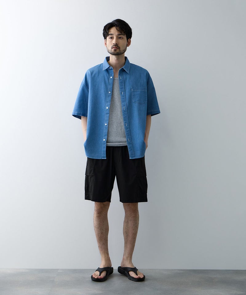 NAVY SARARI 極冷 カーゴショートパンツ メンズ商品画像-5