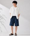 [期間限定価格]NAVY  SARARI ハニカムメッシュ 総柄プリント ショートパンツ メンズ商品サムネイル-9