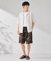 [期間限定価格]NAVY  SARARI ハニカムメッシュ 総柄プリント ショートパンツ メンズ商品サムネイル-12
