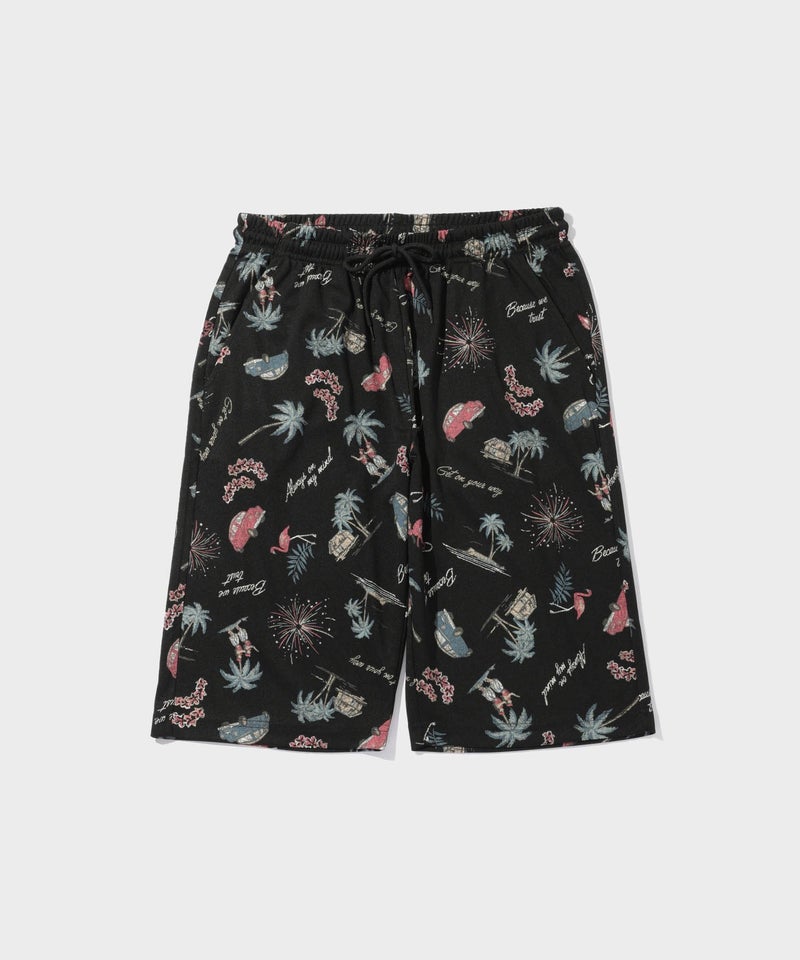 [期間限定価格]NAVY  SARARI ハニカムメッシュ 総柄プリント ショートパンツ メンズ商品画像-17