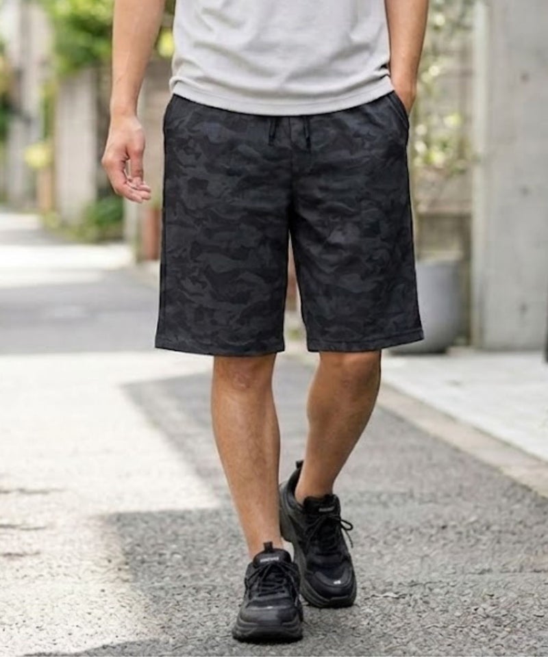[期間限定価格]NAVY  SARARI ハニカムメッシュ モノトーン総柄 ショートパンツ メンズ商品画像-1