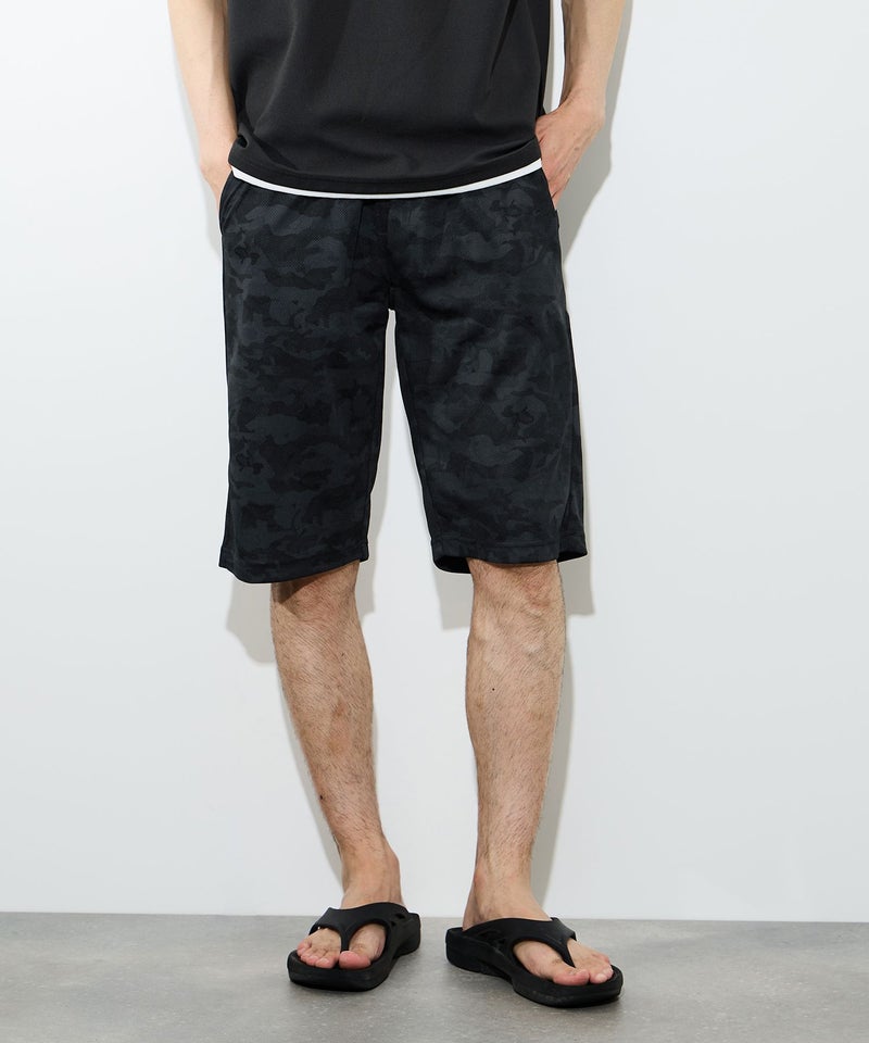 [期間限定価格]NAVY  SARARI ハニカムメッシュ モノトーン総柄 ショートパンツ メンズ商品画像-1