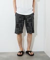 [期間限定価格]NAVY  SARARI ハニカムメッシュ モノトーン総柄 ショートパンツ メンズ商品サムネイル-5
