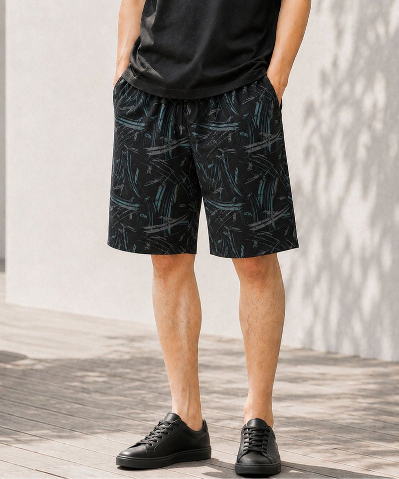 [期間限定価格]NAVY  SARARI ハニカムメッシュ モノトーン総柄 ショートパンツ メンズ商品画像-6
