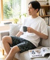 [期間限定価格]NAVY  SARARI ハニカムメッシュ モノトーン総柄 ショートパンツ メンズ商品サムネイル-13