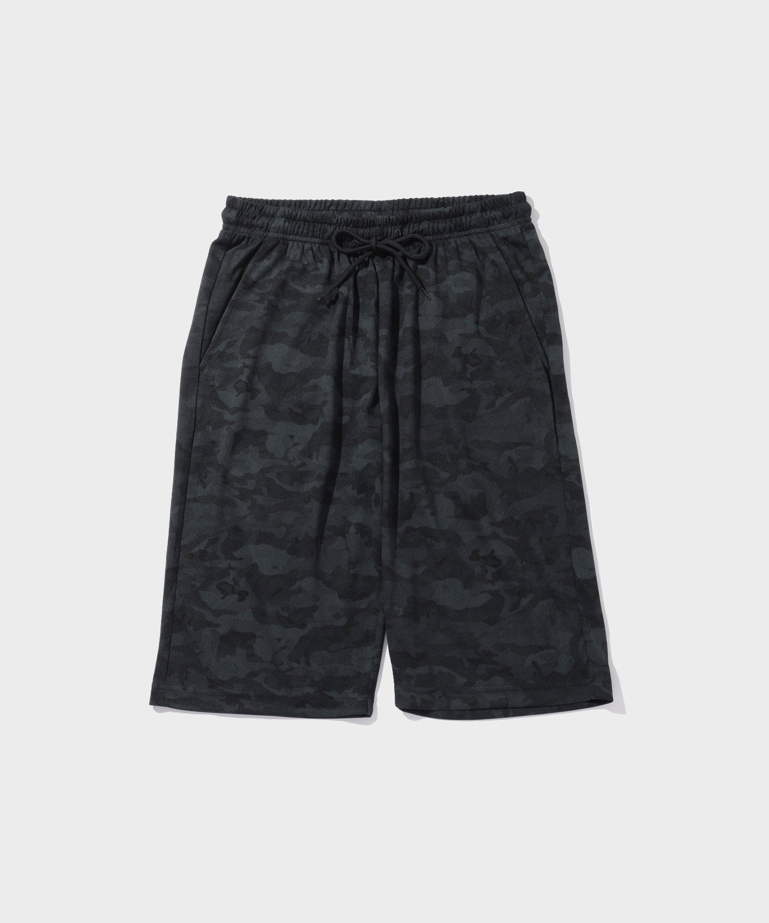 NAVY SARARI ハニカムメッシュ モノトーン総柄 ショートパンツ メンズ