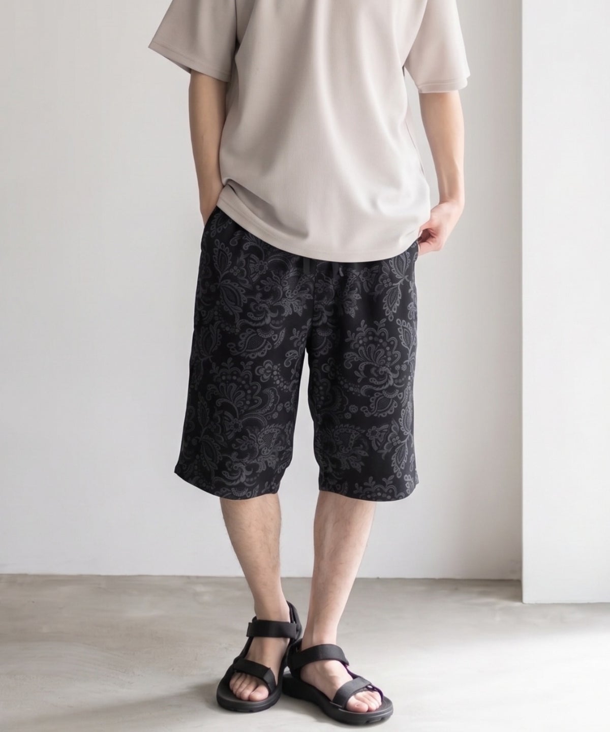 NAVY SARARI ステテコ 総柄 メンズ