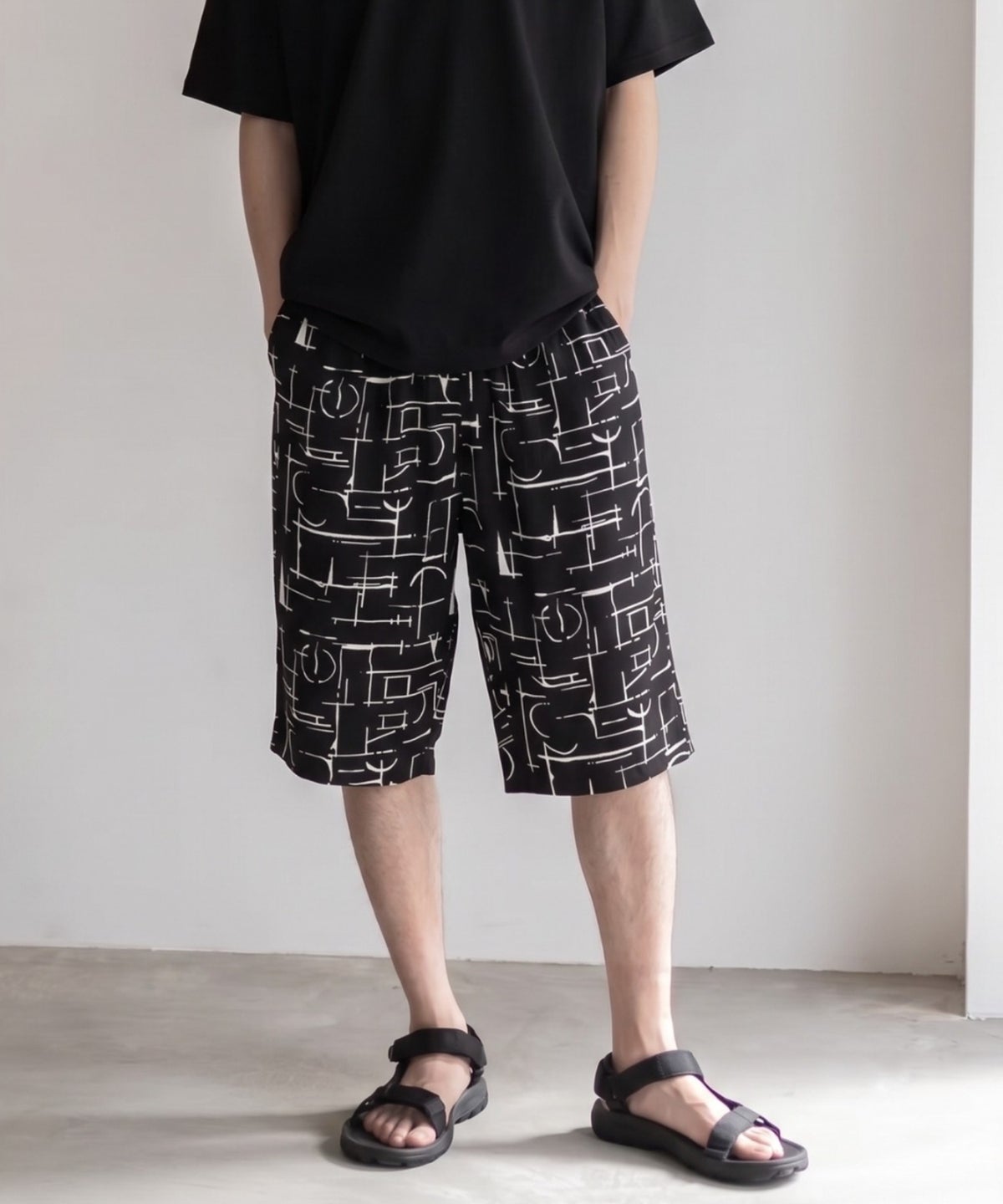 NAVY SARARI ステテコ 総柄 メンズ