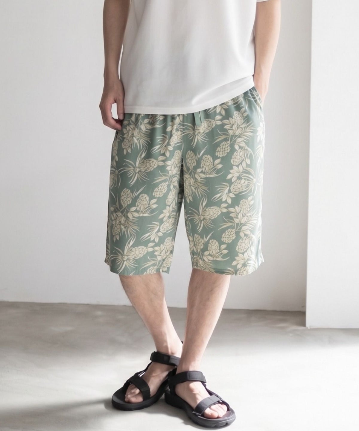 NAVY SARARI ステテコ 総柄 メンズ