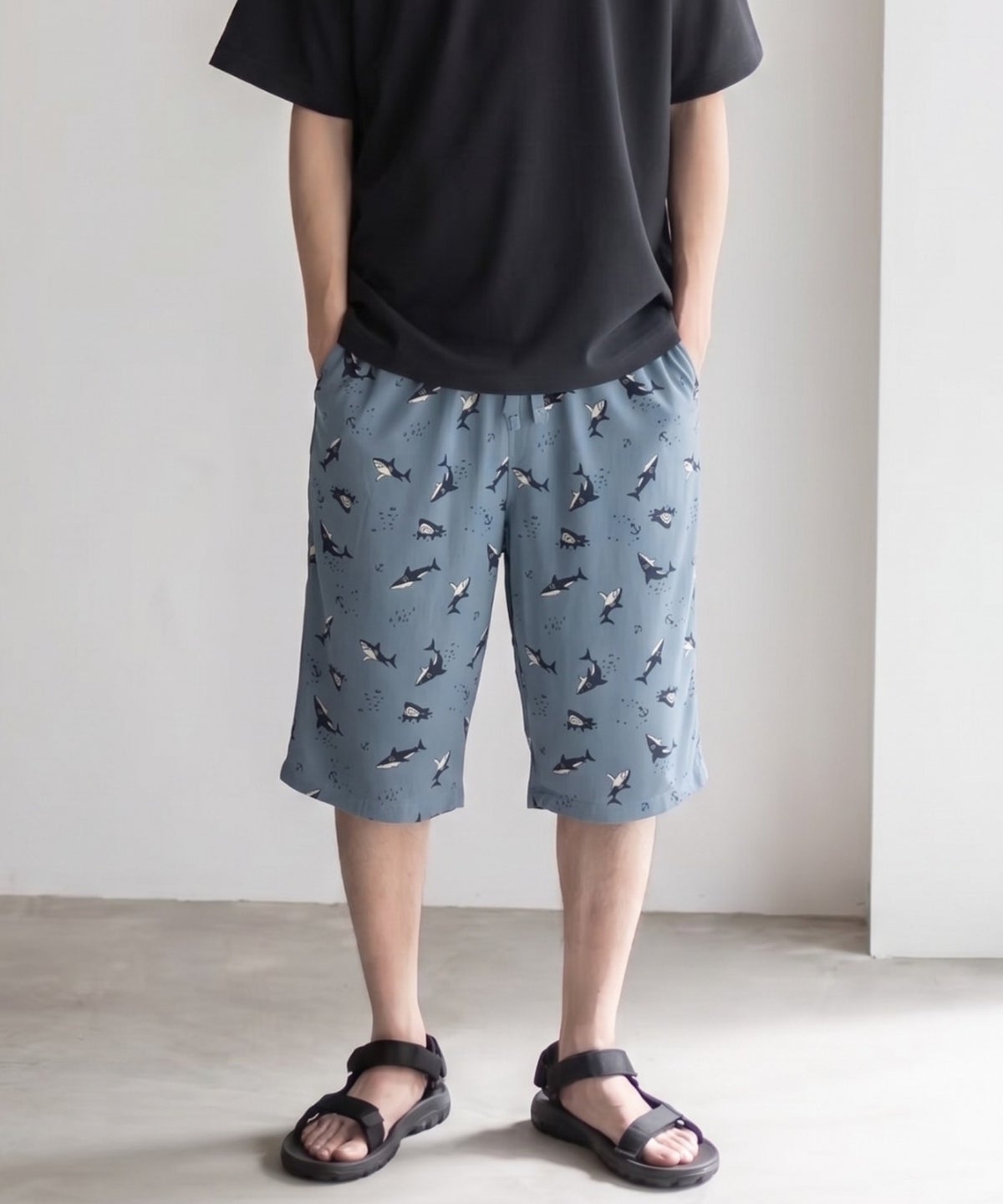 NAVY SARARI ステテコ 総柄 メンズ