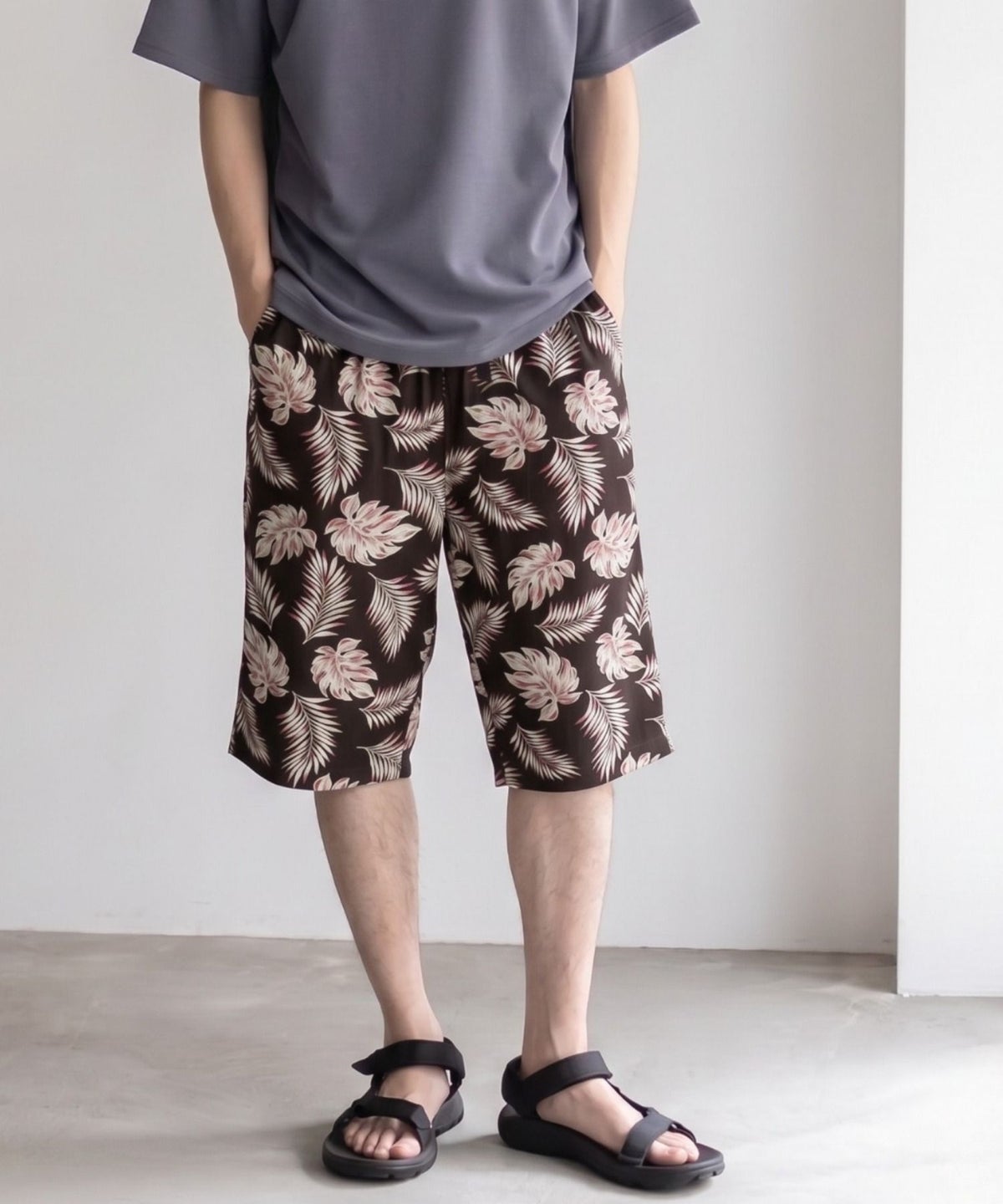 NAVY SARARI ステテコ 総柄 メンズ