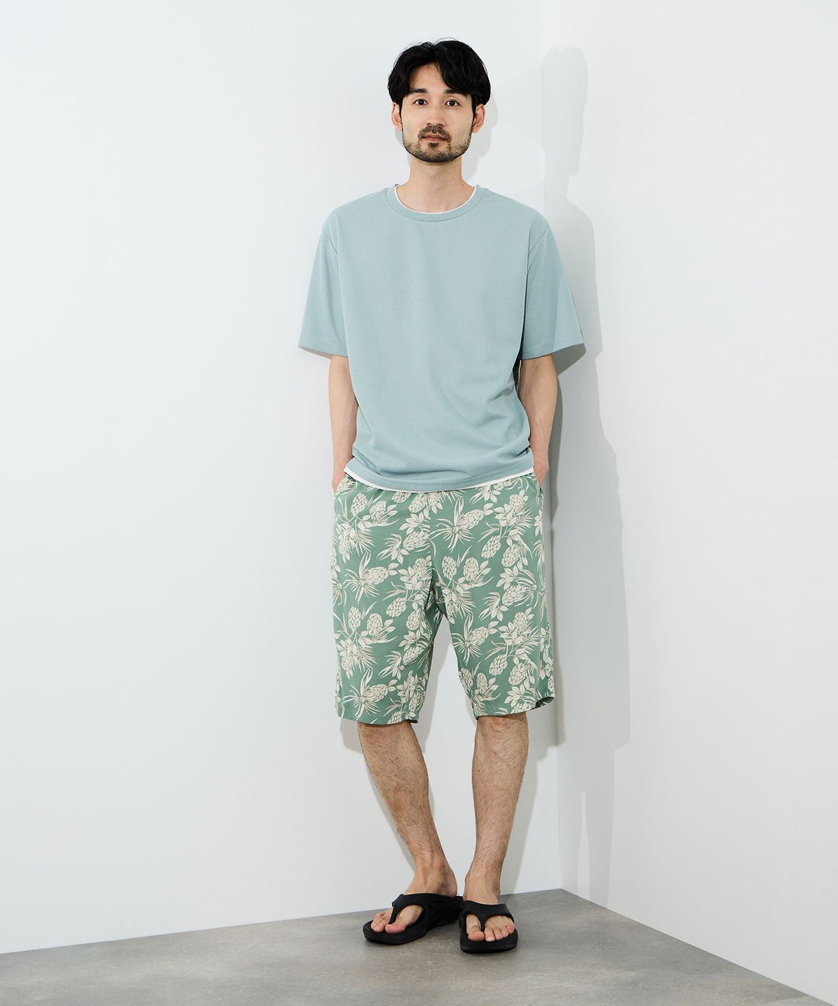NAVY SARARI ステテコ 総柄 メンズ