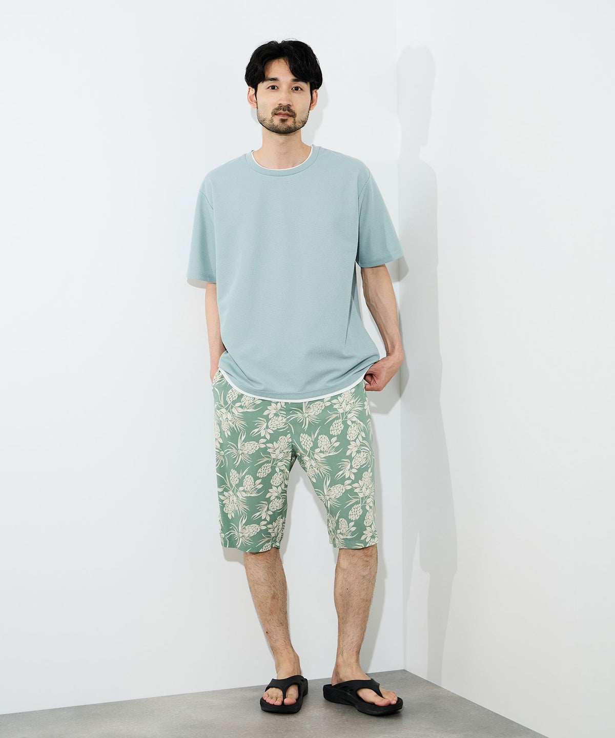NAVY SARARI ステテコ 総柄 メンズ