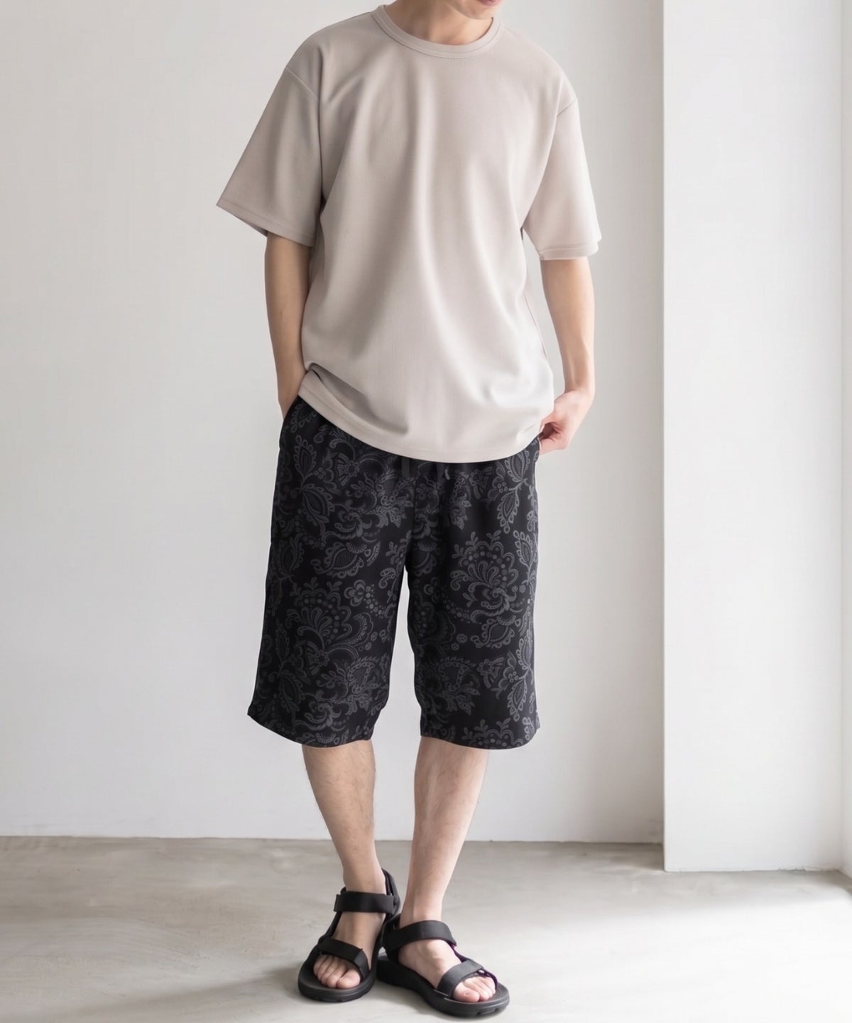NAVY SARARI ステテコ 総柄 メンズ