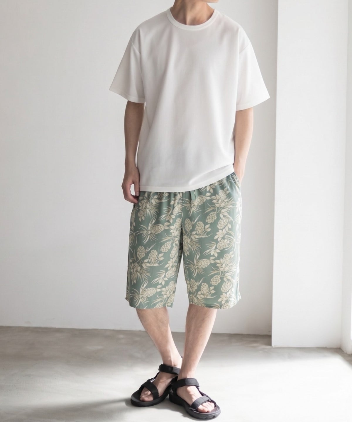 NAVY SARARI ステテコ 総柄 メンズ