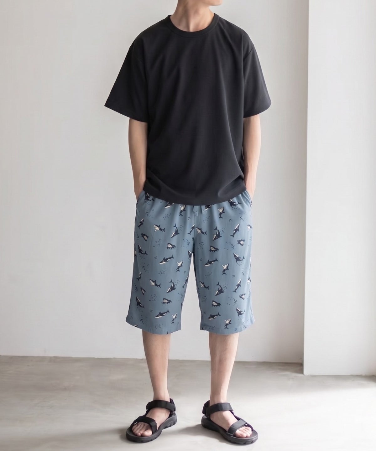 NAVY SARARI ステテコ 総柄 メンズ