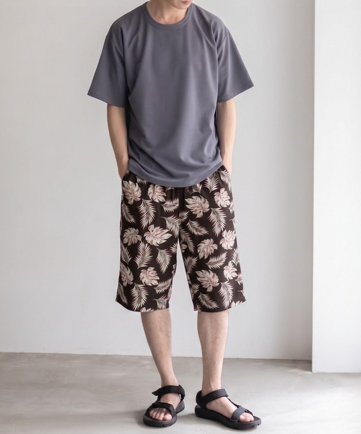 NAVY SARARI ステテコ 総柄 メンズ