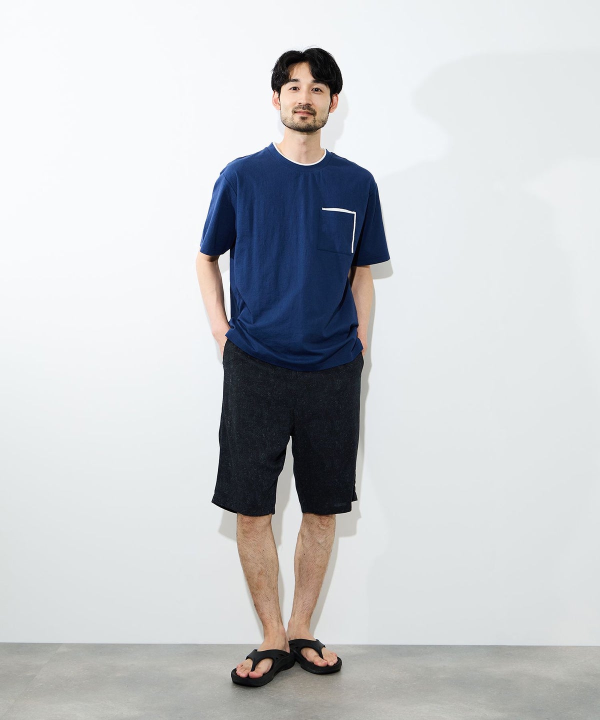 NAVY SARARI ステテコ 無地 メンズ