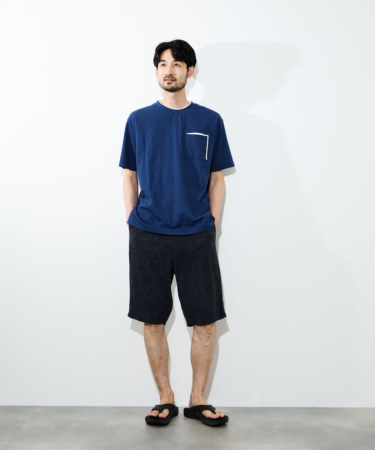 NAVY SARARI ステテコ 無地 メンズ