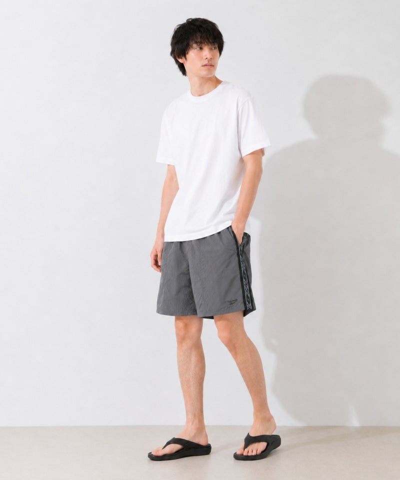 Reebok サイドグラフィック ナイロンハイブリッドハーフパンツ メンズ商品画像-5