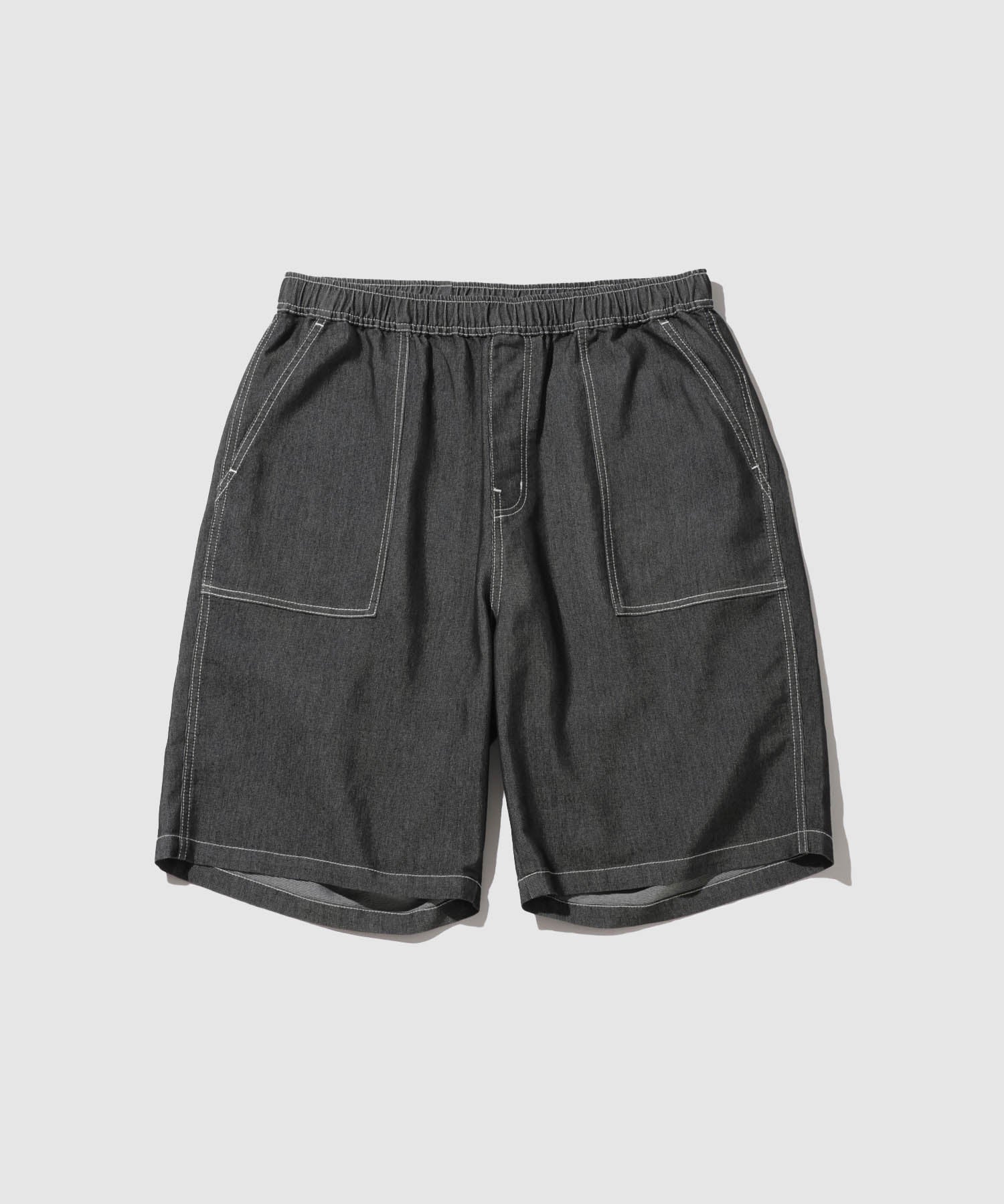 NAVY SARARI ブリーズデニム ベイカーショートパンツ メンズ