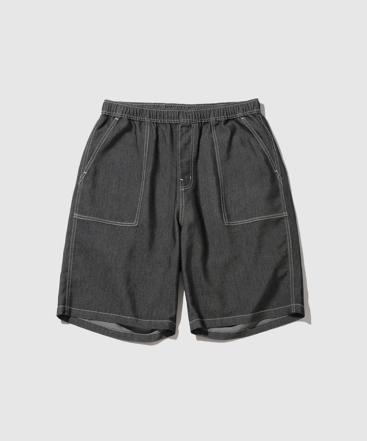 NAVY SARARI ブリーズデニム ベイカーショートパンツ メンズ