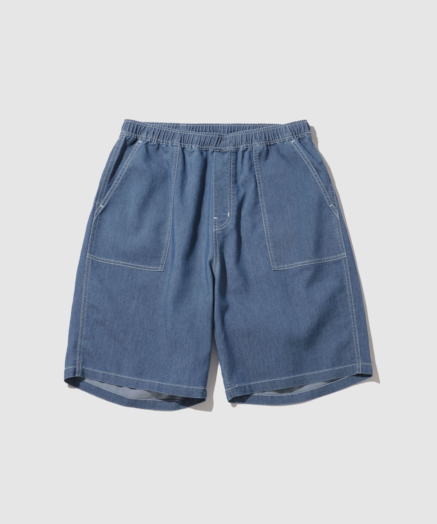 NAVY SARARI ブリーズデニム ベイカーショートパンツ メンズ