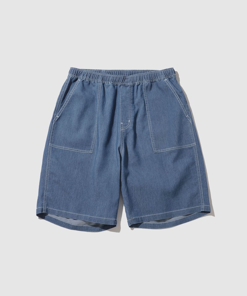 NAVY SARARI ブリーズデニム ベイカーショートパンツ メンズ商品画像-3