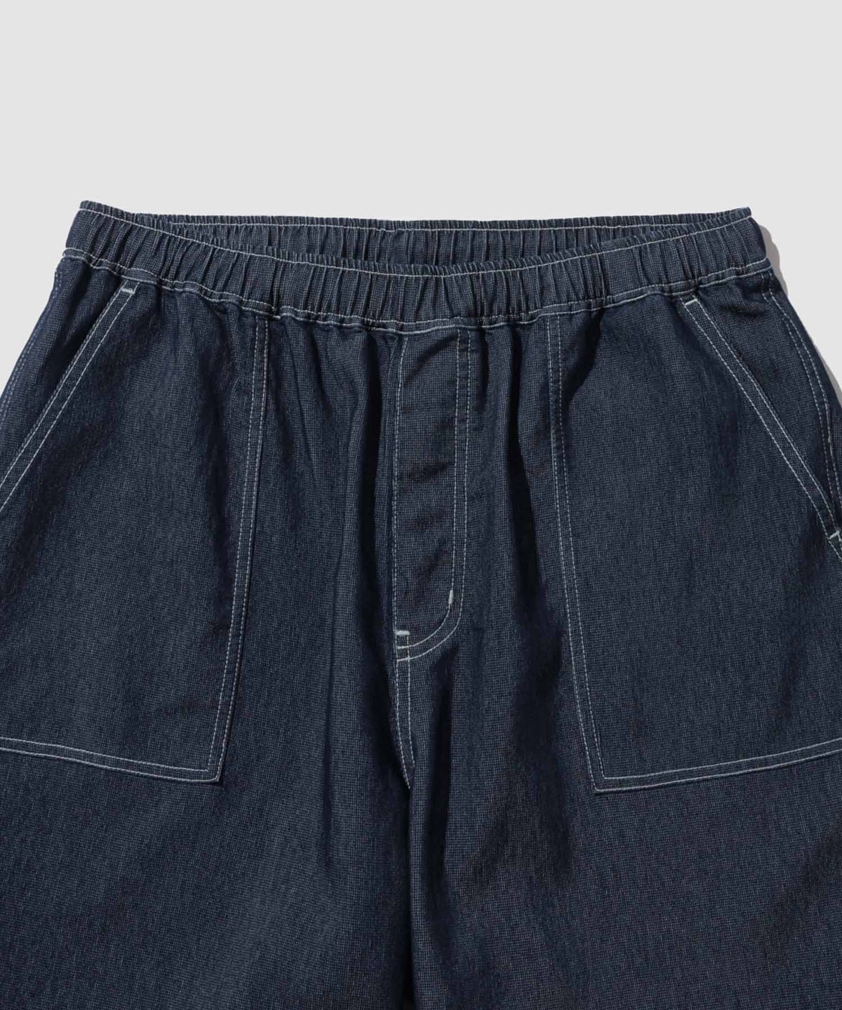 NAVY SARARI ブリーズデニム ベイカーショートパンツ メンズ