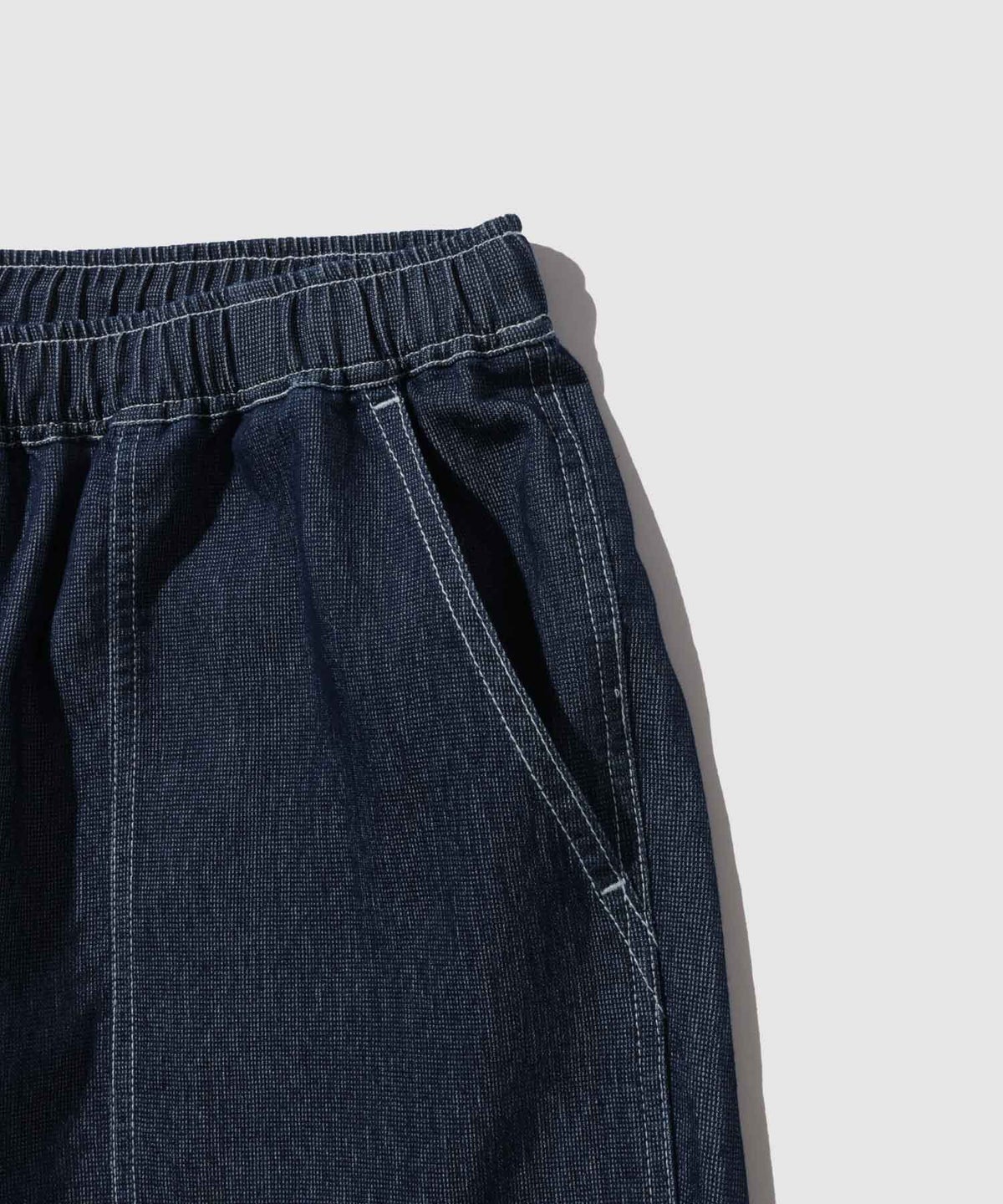 NAVY SARARI ブリーズデニム ベイカーショートパンツ メンズ