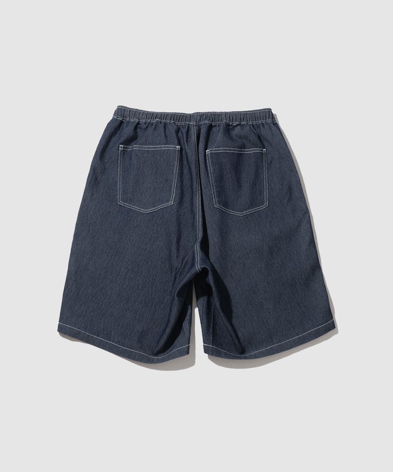 NAVY SARARI ブリーズデニム ベイカーショートパンツ メンズ商品画像-7
