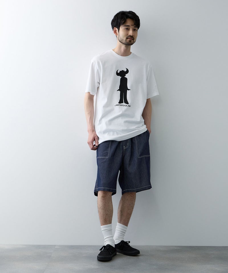 NAVY SARARI ブリーズデニム ベイカーショートパンツ メンズ商品画像-7