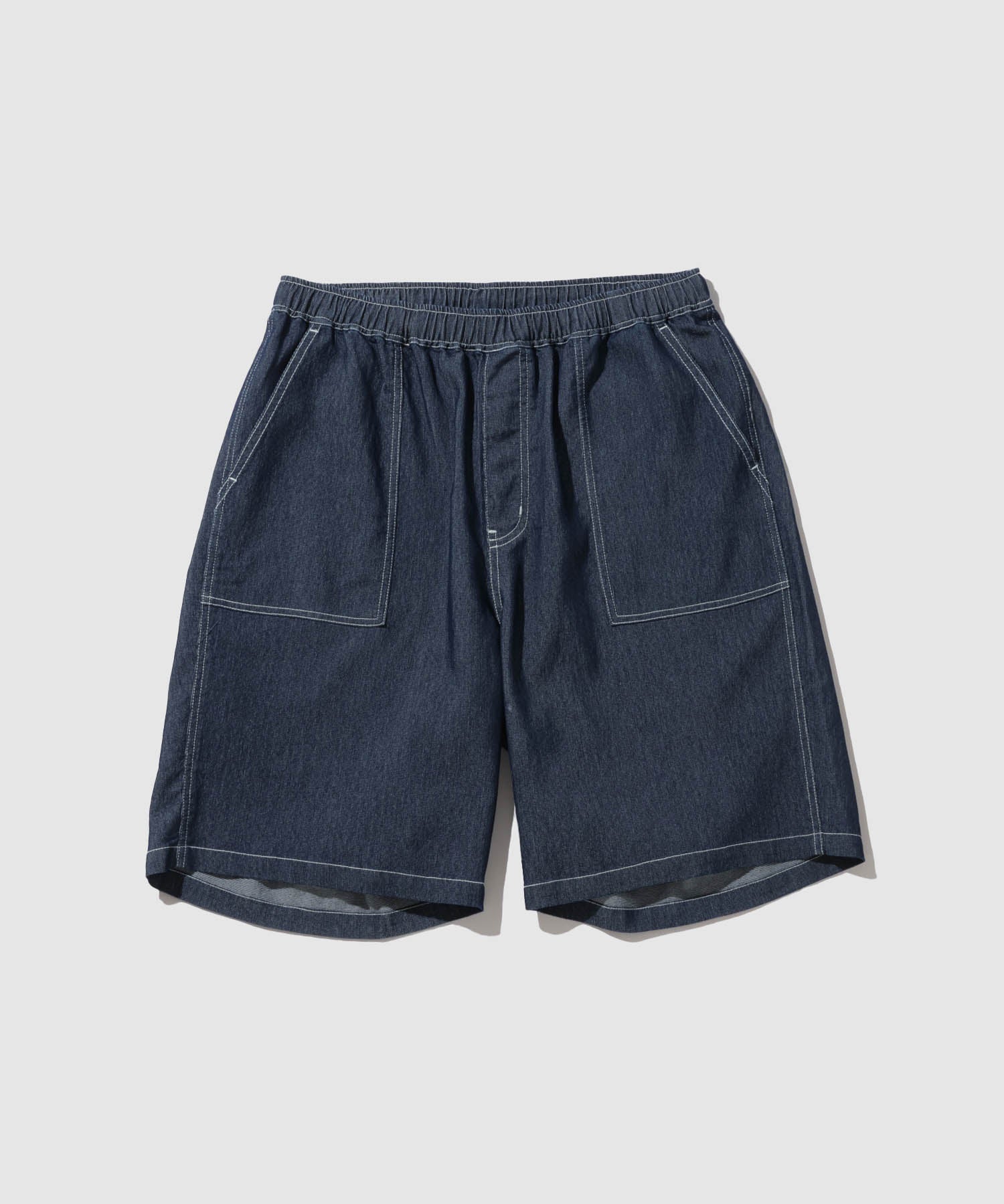 1642 SASSAFRAS ハーフパンツ ショートパンツ デニム　ベイカー　M NAVY SARARI ブリーズデニム ベイカーショートパンツ メンズ