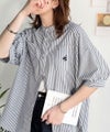 涼やかリネンで、こなれたきちんと感。リネン混バンドカラーダブルポケットシャツ商品サムネイル-14