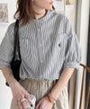 涼やかリネンで、こなれたきちんと感。リネン混バンドカラーダブルポケットシャツ商品サムネイル-23